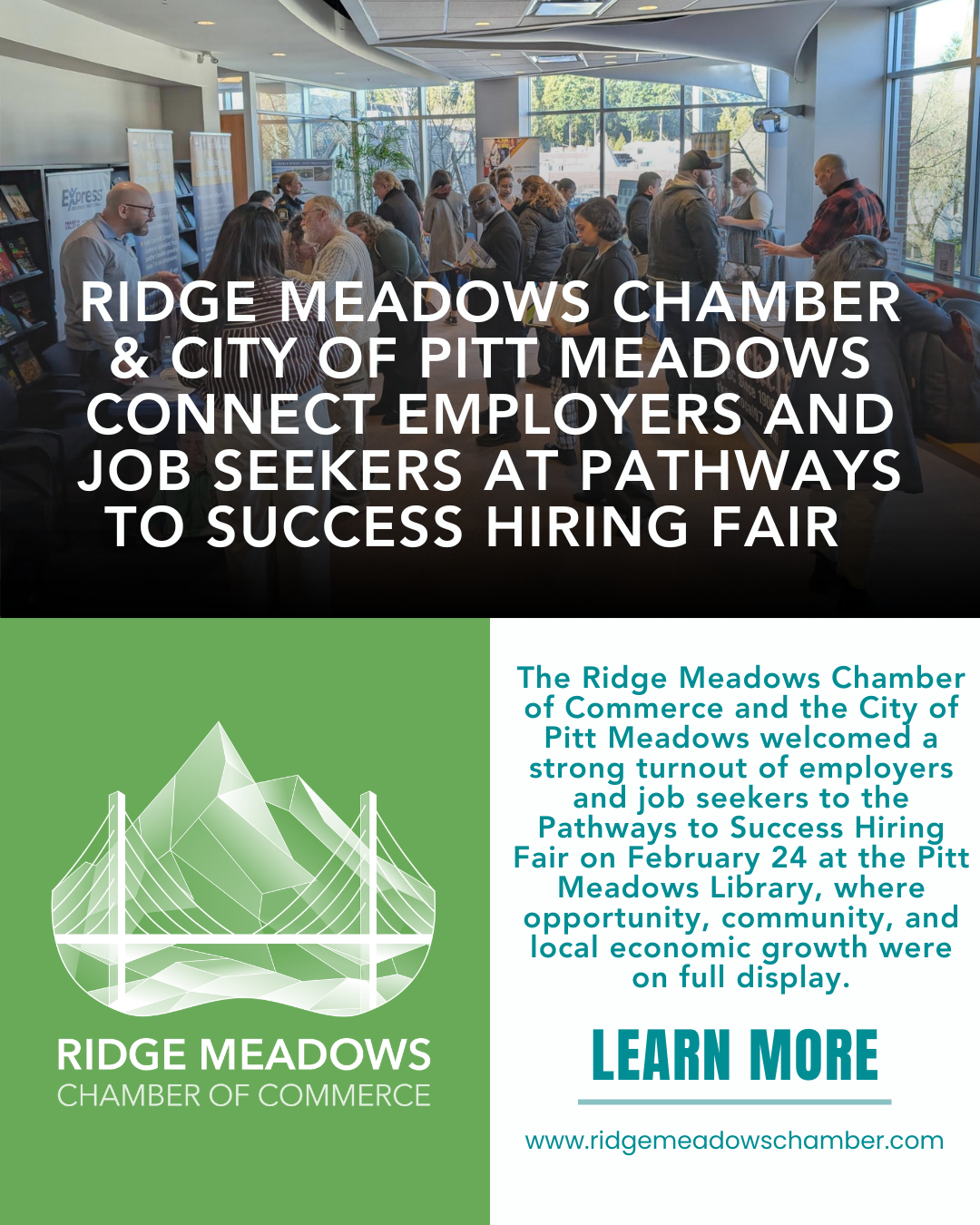 Image for Ridge Meadows Chamber and City of Pitt Meadows Connect Employers and Job Seekers at Pathways to Success Hiring Fair