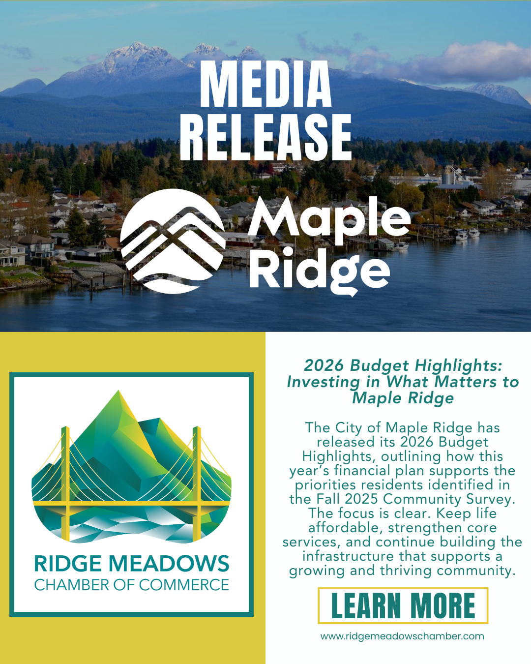 Image for 2026 Budget Highlights: Investing in What Matters to Maple Ridge