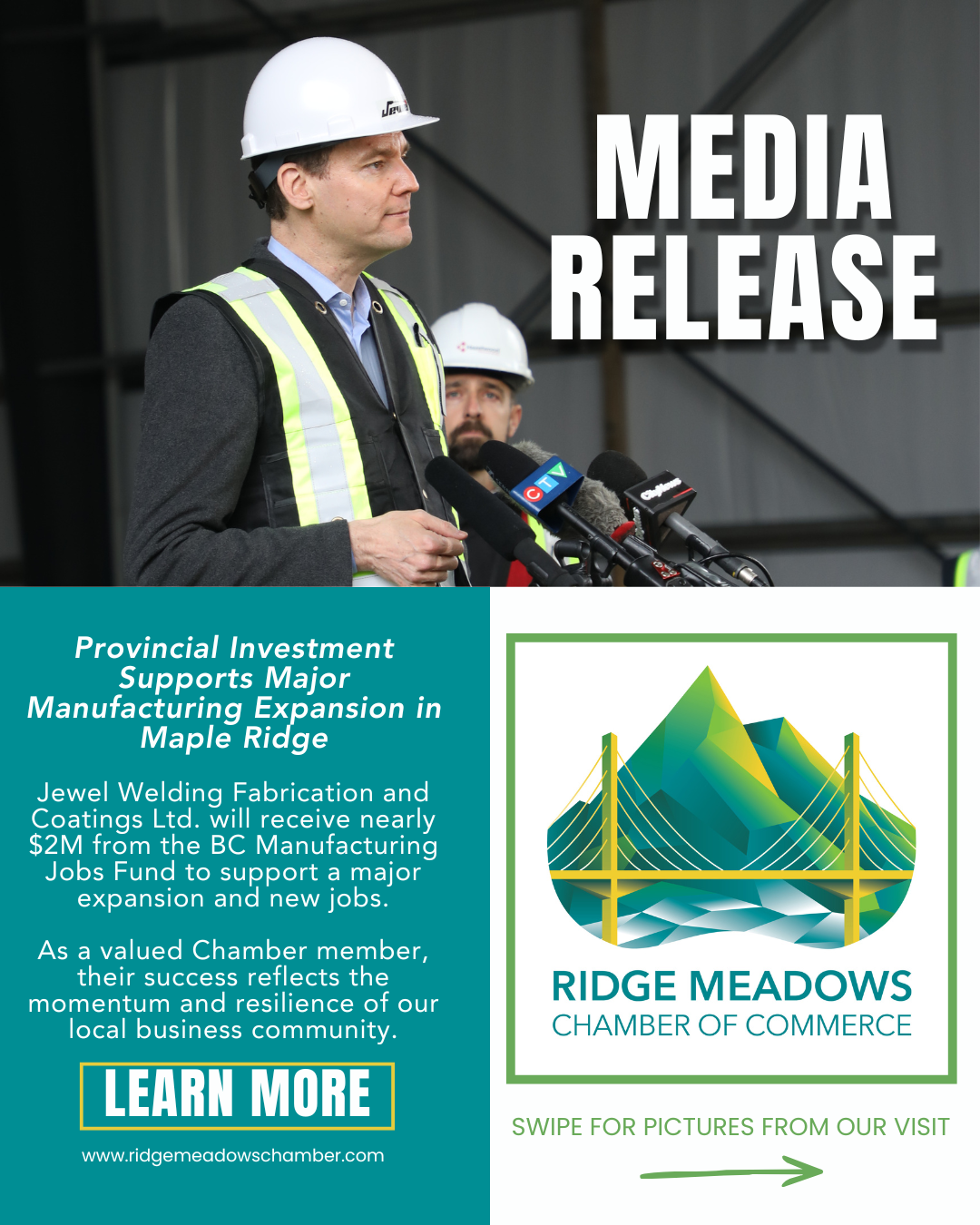 Image for Provincial Investment Supports Major Manufacturing Expansion in Maple Ridge