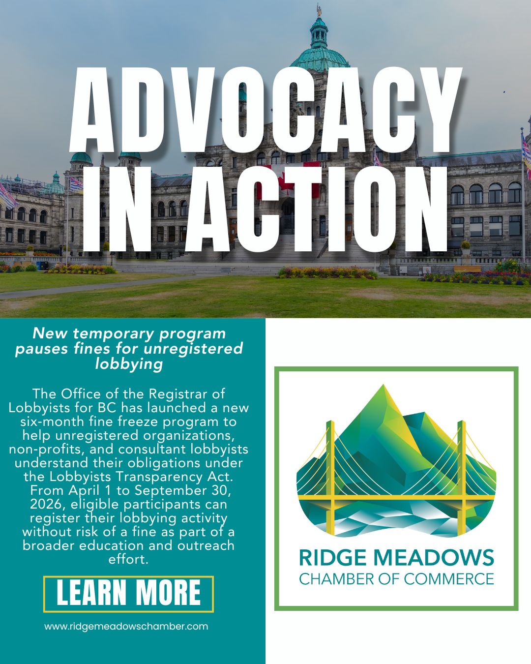 Image for New temporary program pauses fines for unregistered lobbying