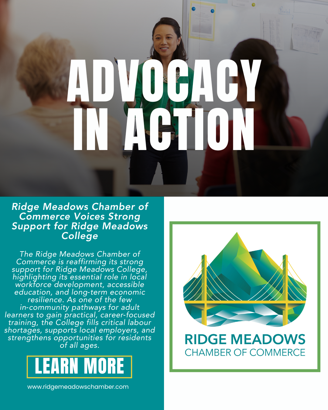 Image for Ridge Meadows Chamber of Commerce Voices Strong Support for Ridge Meadows College