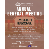 Ridge Meadows Chamber of Commerce AGM : At The Patch Brewery