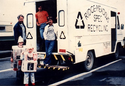 First Ridge Meadows Recycling Curbside Recycling Truck in 1980