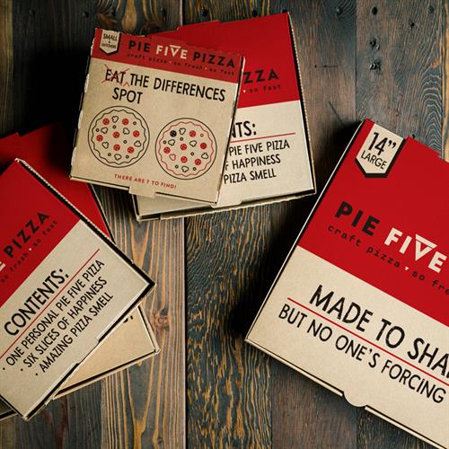 CLIENT: Pie Five Pizza   PROJECT: Packaging