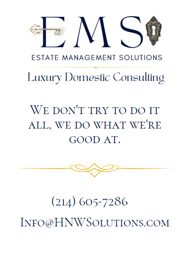 There are hundreds of Luxury Domestic Consulting companies in the US that offer ever service imaginable, we stick with what were good at!