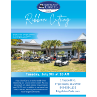 Ribbon Cutting Fripp Island Golf Cart