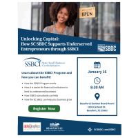 Unlocking Capital: How SC SBDC Supports Underserved Entrepreneurs through SSBCI