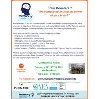 Brain Booters Course hosted by Memory Matters