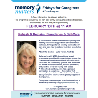 Memory Matters-Fridays for Caregivers