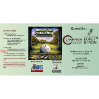 Indoor Golf Challenge hosted by Champion Insurance Agency and Egret & Iron