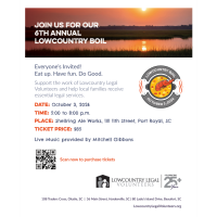 6th Annual Lowcountry Boil for Lowcountry Legal Volunteers