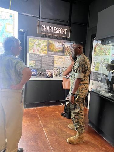 Museum Director gives a tour of the Parris Island Museum