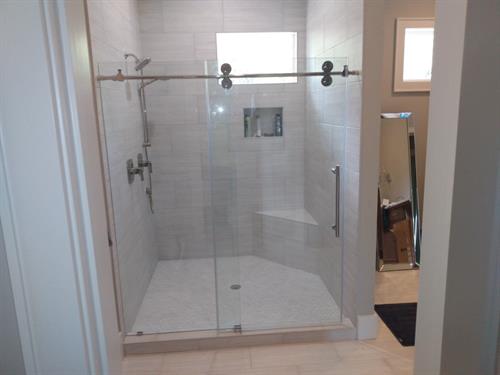 Installing shower glass doors Installing shower glass doors