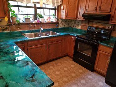 Custom Epoxy kitchen countertops Custom Epoxy kitchen countertops