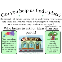 Richmond Hill Library Looking for Temporary Location