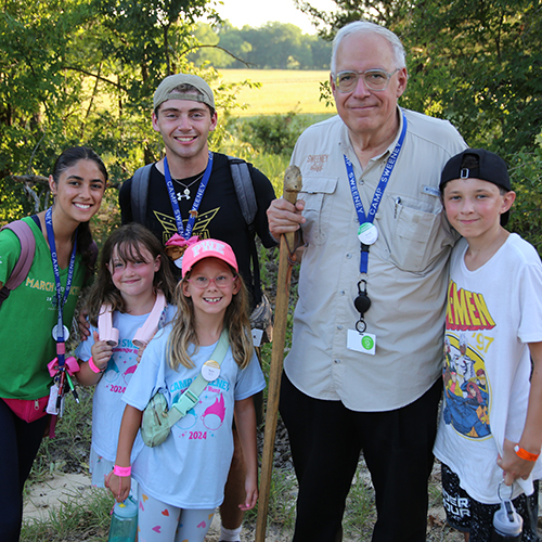 Hanging out with camp director Dr. Ernie