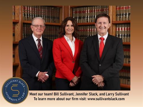 Bill Sullivant, Jennifer Slack, and Larry Sullivant