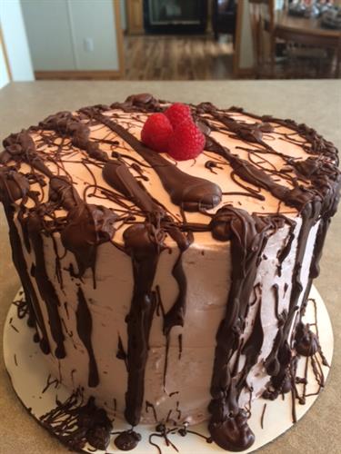 Chocolate Raspberry Chambord Cake-Layered