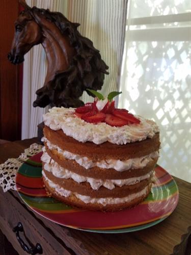 Strawberry Roan Cake-Layered cake