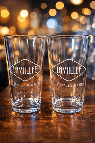 High-quality branded pint glasses made for businesses looking to leave a lasting impression with every pour.