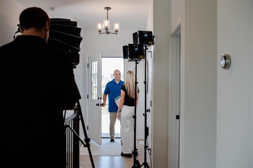 Behind the scenes of a client video shoot