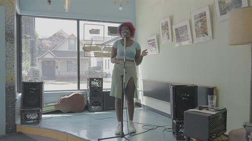 2022 Make Music Madison, Danielle Crimm at Mother Fools Coffee House, credit Aaron Granat