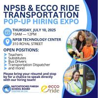 NPSB & Ecco Ride Transportation Pop-Up Hiring Expo
