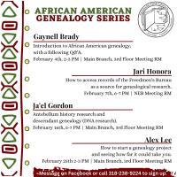 Library To Host African American Genealogy Classes