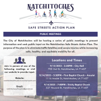 Natchitoches Safe Streets Action Plan Public Meetings