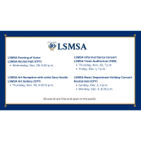 LSMSA invites community to November and December arts events