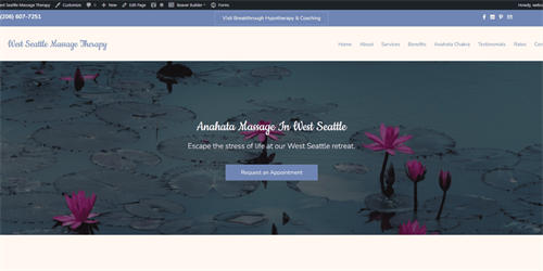 West Seattle Massage Therapy; website by WebCami