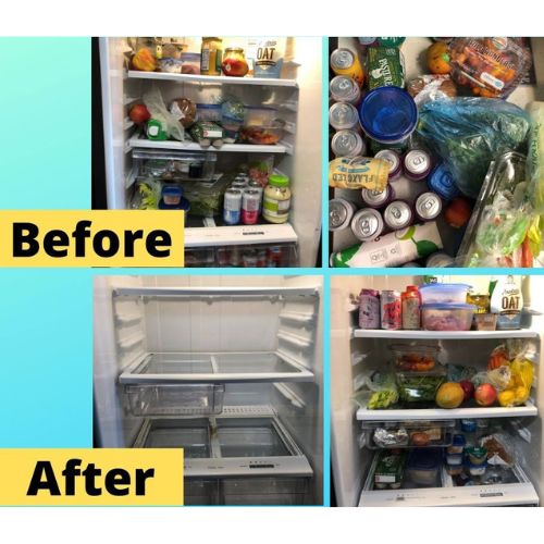 Fridge before/after