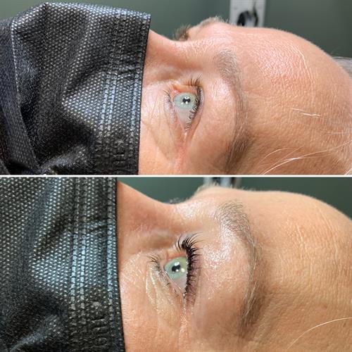 Lash Lidt and tint ( before and after)