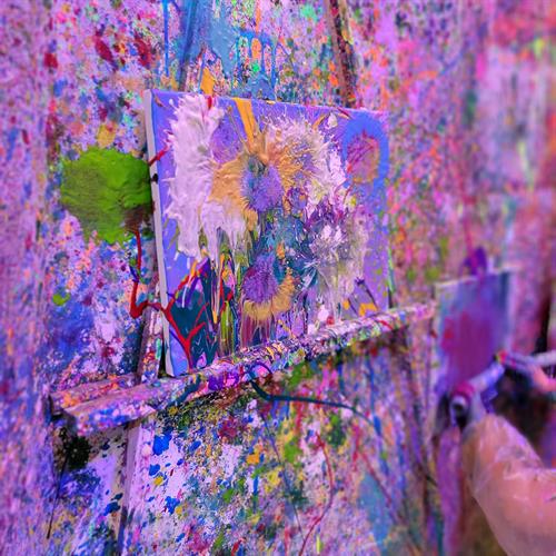 Splatter Art at Youth Birthday Party Splatter Art at Youth Birthday Party
