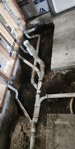 Ground work for new bathroom