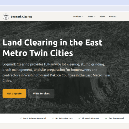 Logmark Clearing Website