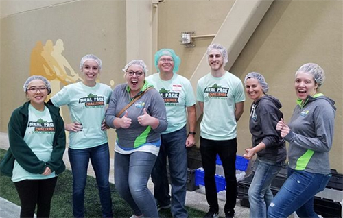 We teamed up with Big Frog of Woodbury and packed an amazing 6,480 meals! Go team!