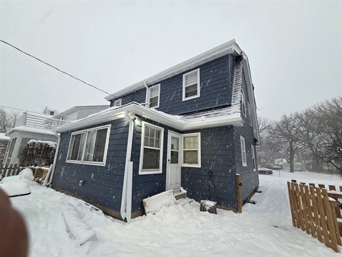 New siding, roof and gutters