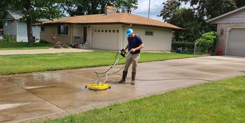 Using a Surface Cleaner provides consistent even coverage of all flatwork.