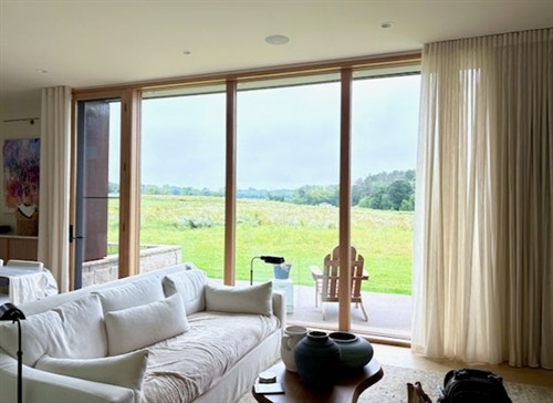 Sheer delight! We recently installed these floor to ceiling sheer draperies in a custom home in Lake Elmo, MN.