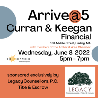 Arrive @ 5 with Curran & Keegan, the Greater Northampton Chamber, and the Amherst Area Chamber!