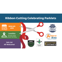 Ribbon Cutting Celebrating Downtown Parklets