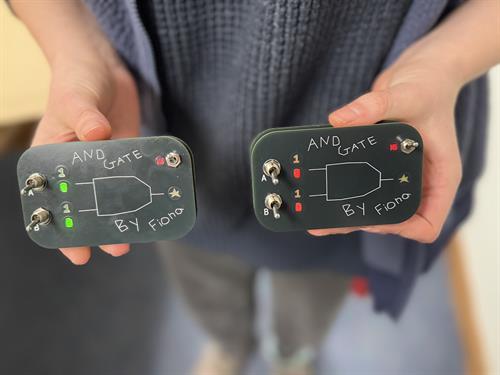 Entrepreneurship Accelerator student with product, 2024