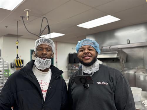Soul Bowls co-owners making their secret sauce, 2024