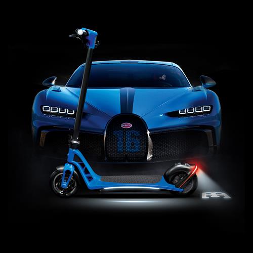 Agile Blue Bugatti E-Scooter