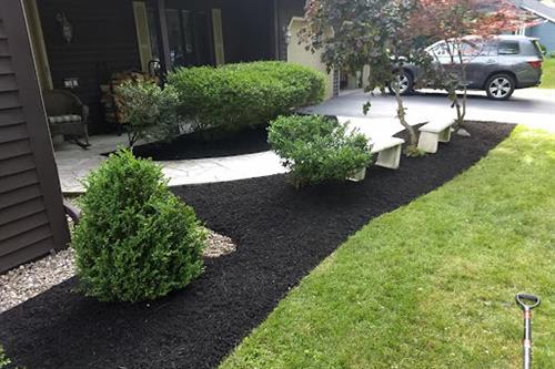 Bed mulching and edging