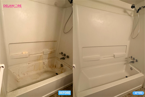 Bath Tub - Before & After - Move in/out Cleaning 