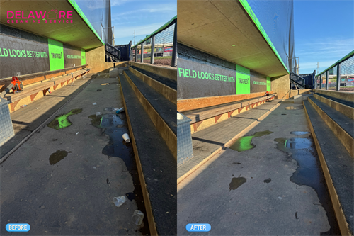 Player Benches - Before & After - Daniel S Frawley Stadium