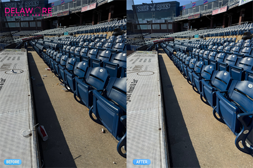 Stands - Before & After - Daniel S Frawley Stadium