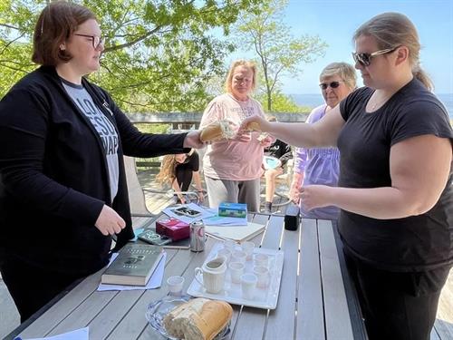 Sharing Faith Women's Retreat Communion on the Deck